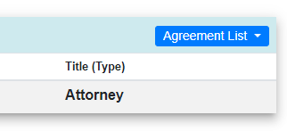 Agreement List under New Ticket