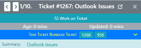 Drop-down List of Bundled Tickets