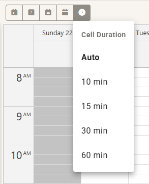Calendar Cell Duration Control