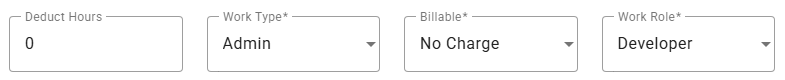 Charge Code Additional Fields