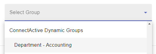 Dynamic Deparment Groups