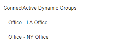 Dynamic Office Location Groups