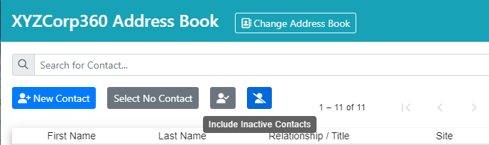 View Inactive Contacts under Address Book