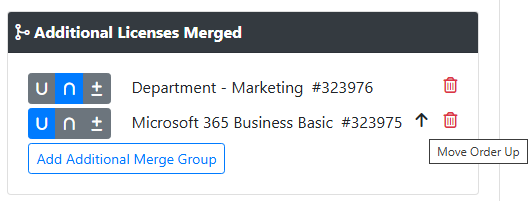 Change Order of Merged Groups