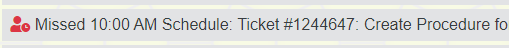Missed Schedules now shown on Availability Board