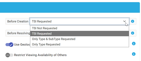 Request TSI on Ticket Creation