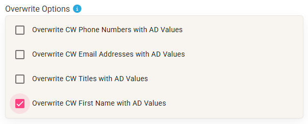 Overwrite Contact First Names