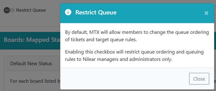 Restrict Queue Changes