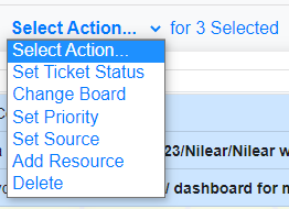 Select and Perform Action on Tickets