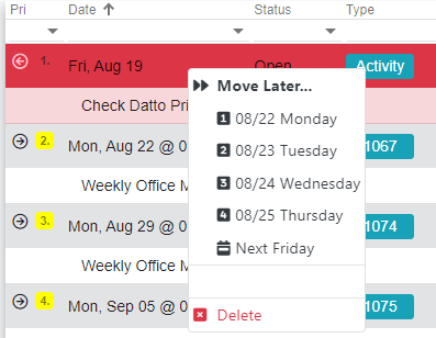 Table Context Menu Image